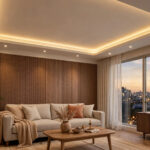 p living room layered