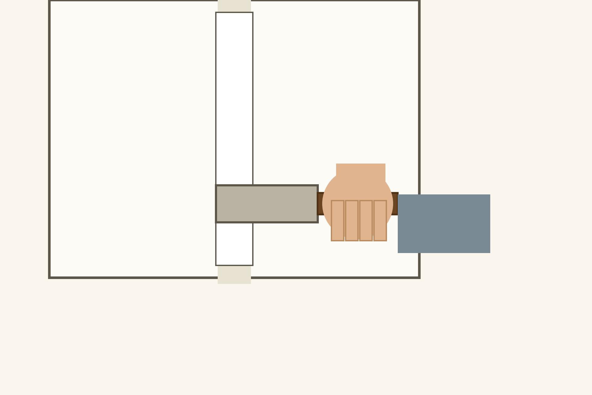 Concept render of a worker applying joint compound and tape to gypsum board seams during the finishing stage