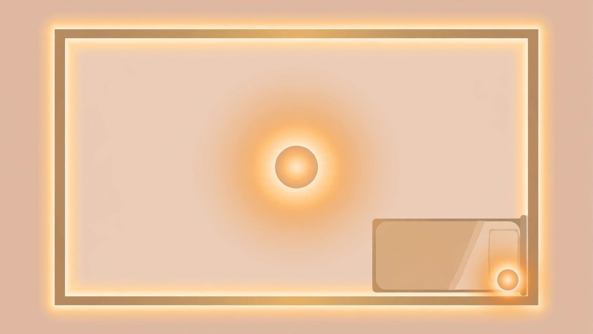 Plan-view diagram showing ambient, task and accent lighting layers in a modern bedroom ceiling