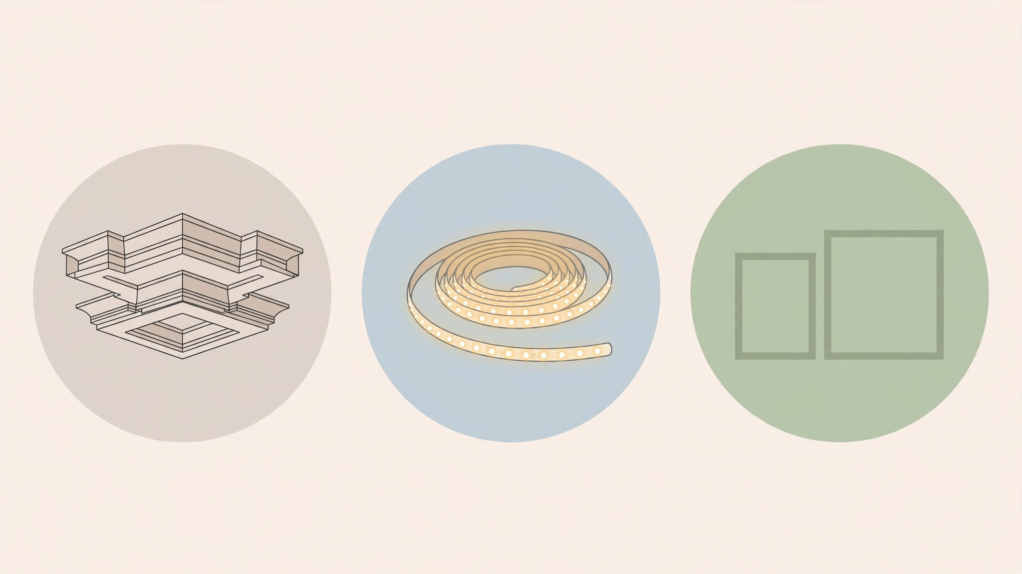 Diagram showing the three cost levers: design complexity, lighting, and room size