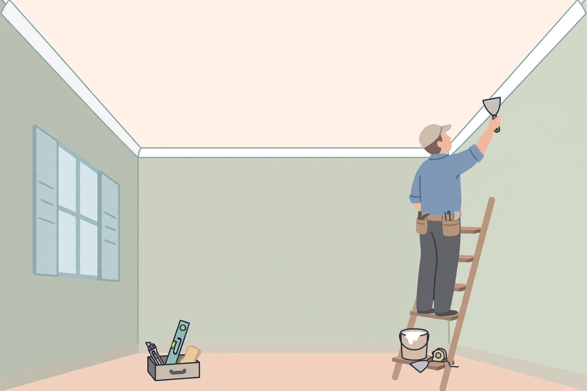 Diagram of border-only POP ceiling installation