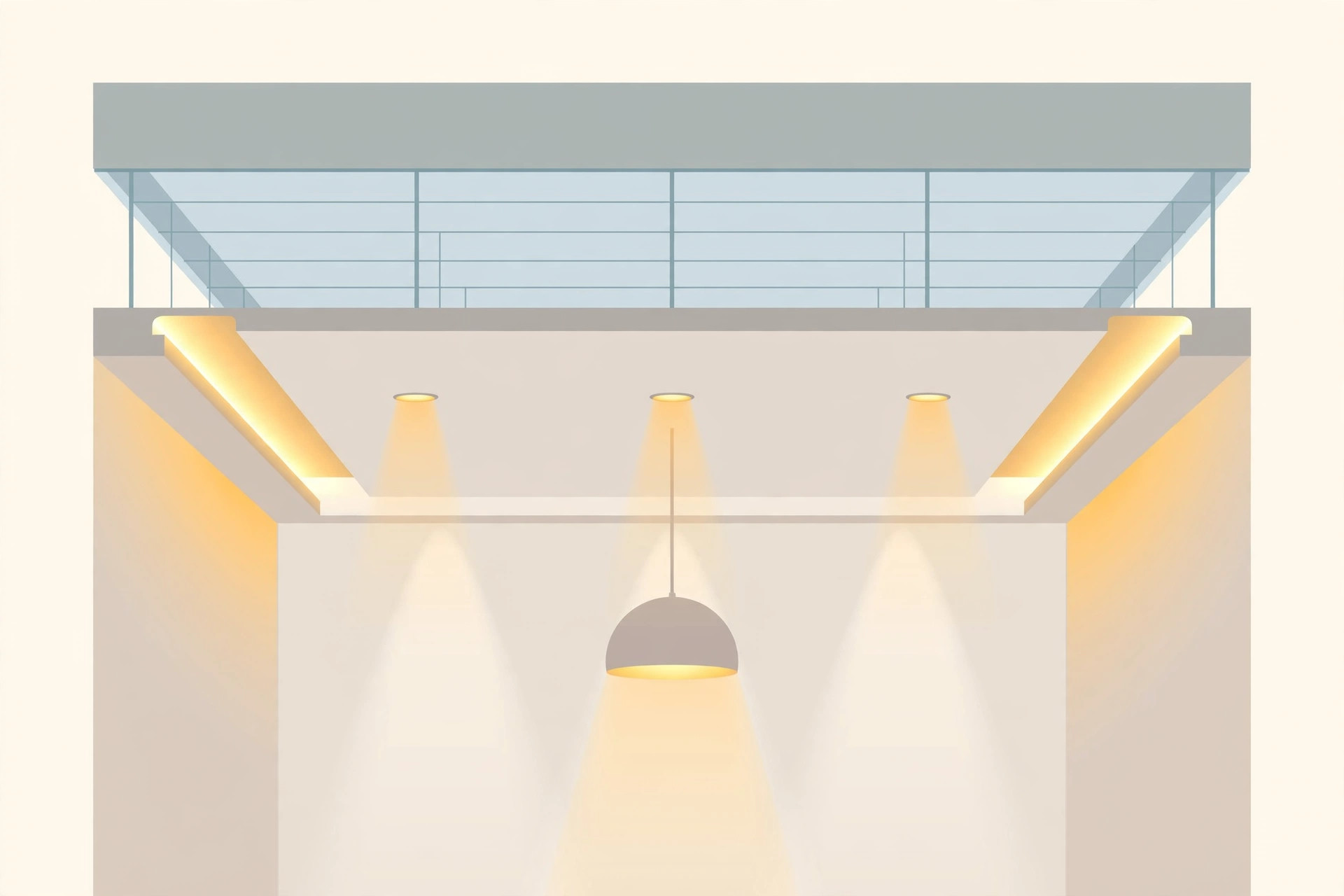 Illustration of a cost comparison chart for gypsum hall ceiling designs