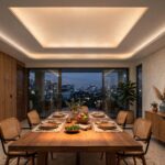 s backlit frosted glass dining