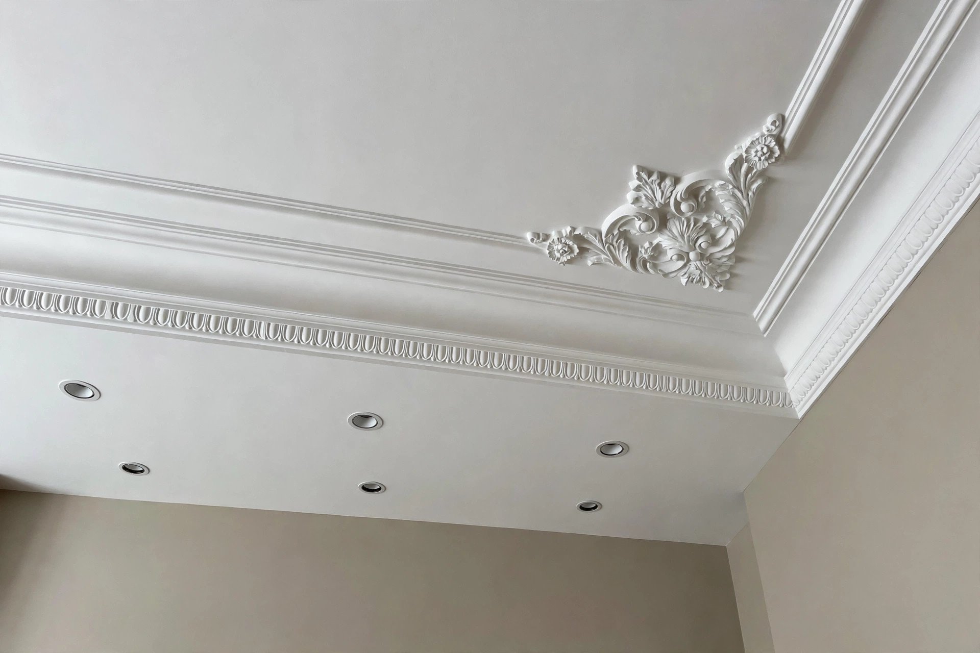 Concept render of classical ceiling moulding with a modern profile finish